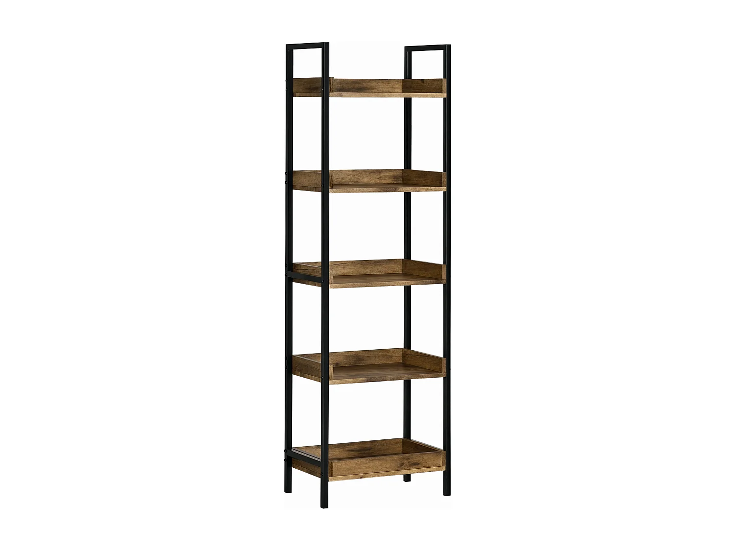 Mobile libreria a 5 ripiani in truciolato color legno 60x24x184.5 cm