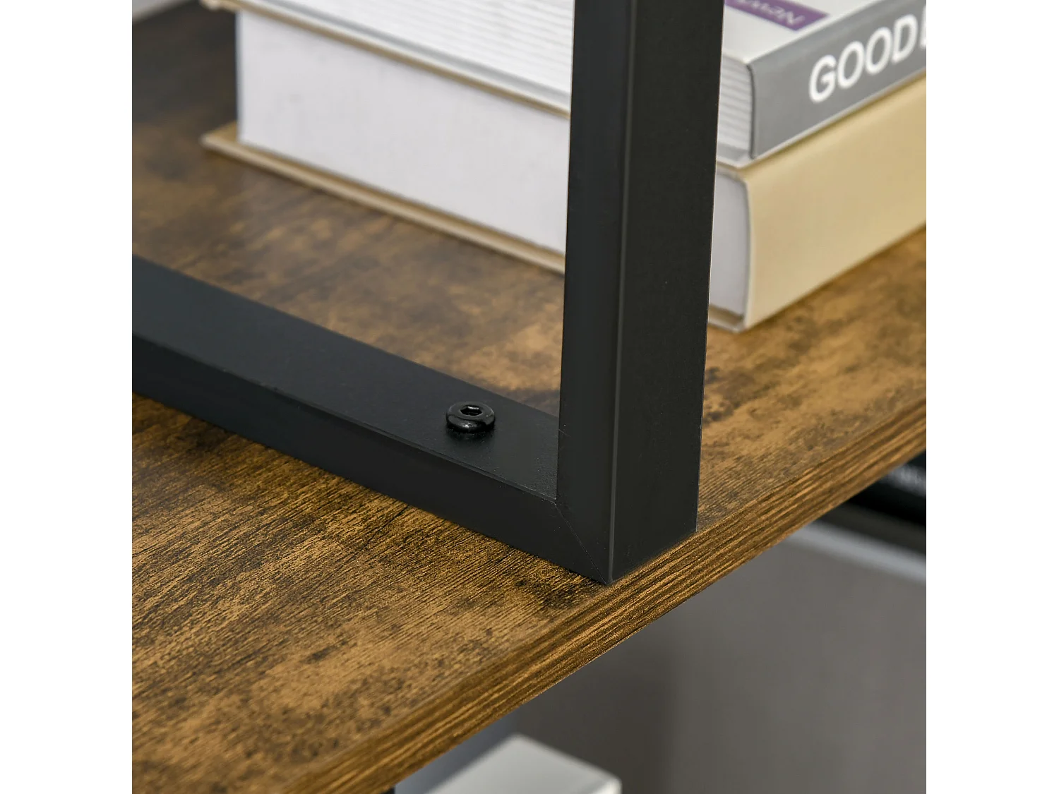 Libreria asimmetrica a s a 5 livelli in truciolato 80x24x159 cm bianco