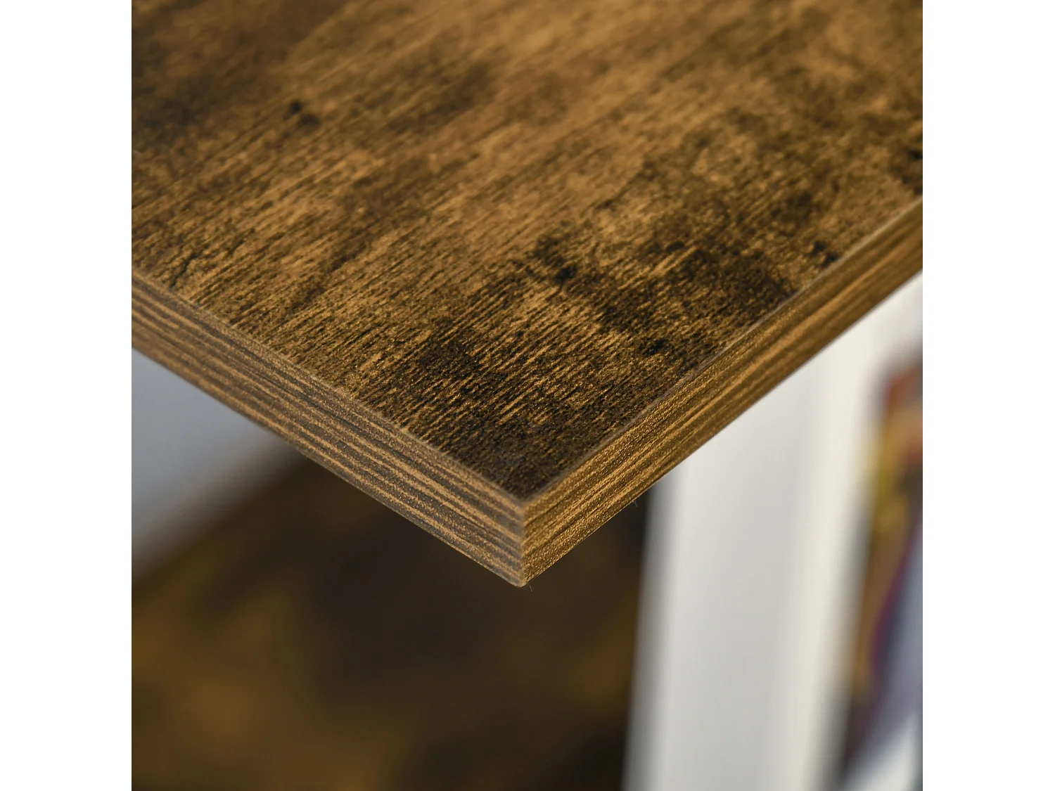 Libreria asimmetrica a s a 5 livelli in truciolato 80x24x159 cm bianco