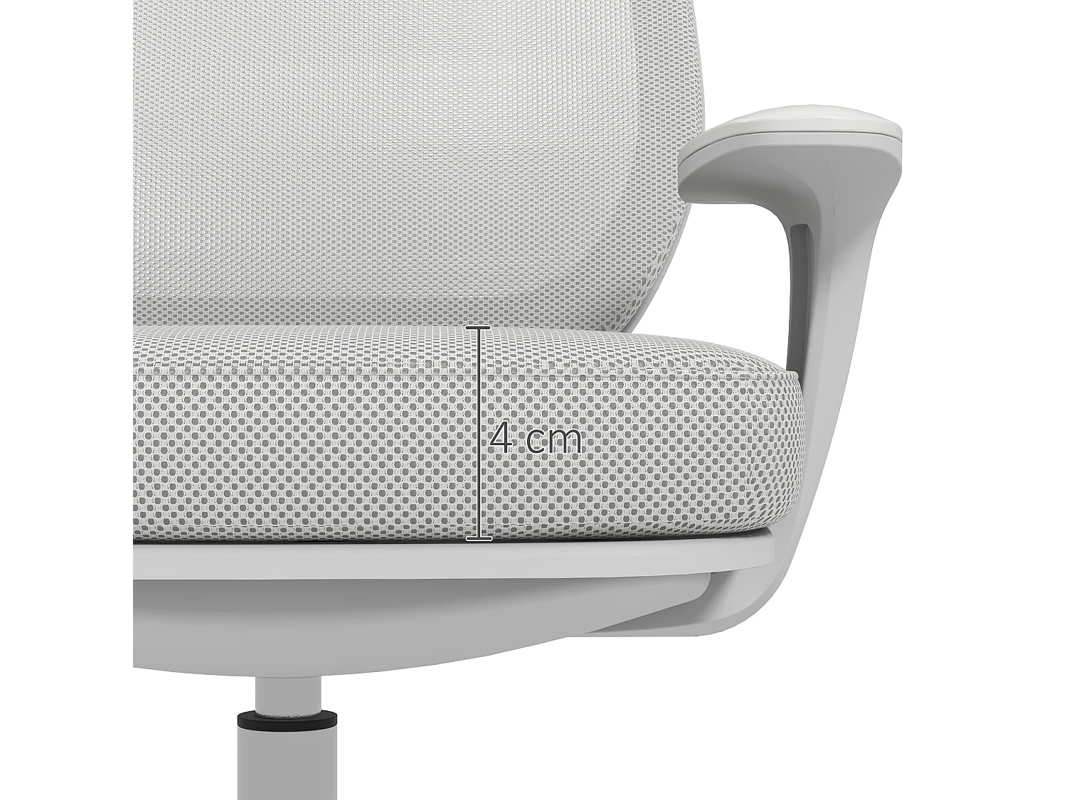 Sedia da ufficio ergonomica ad altezza regolabile grigia