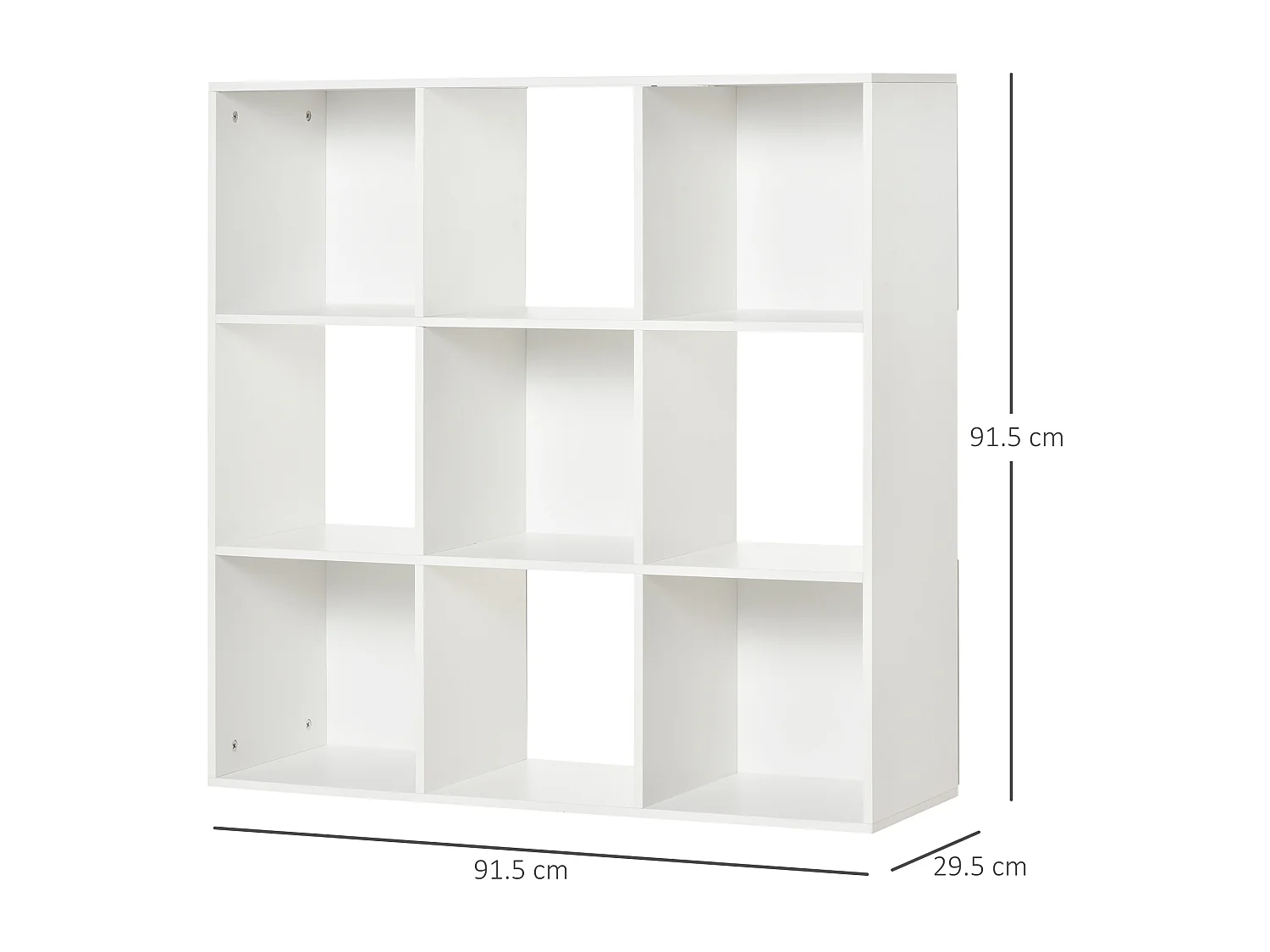 Scaffale libreria a muro con ante a 3 ripiani in legno e metallo nero