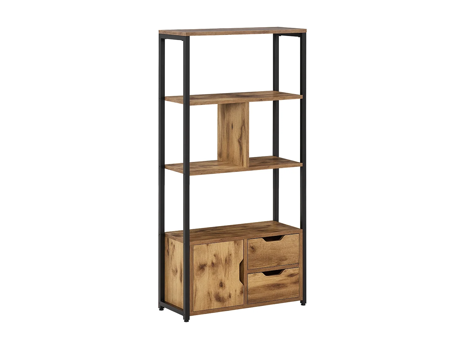 Mobile libreria a 5 ripiani in truciolato bianco 60x24x184.5 cm