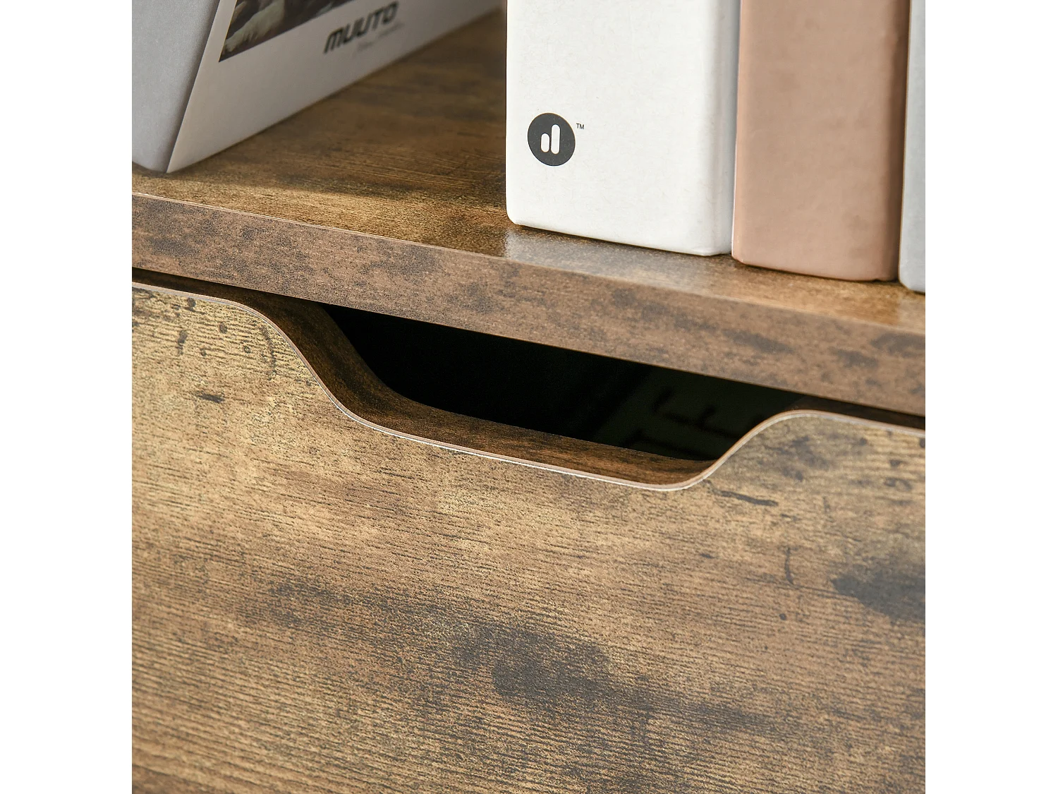 Mobile libreria a 5 ripiani in truciolato bianco 60x24x184.5 cm