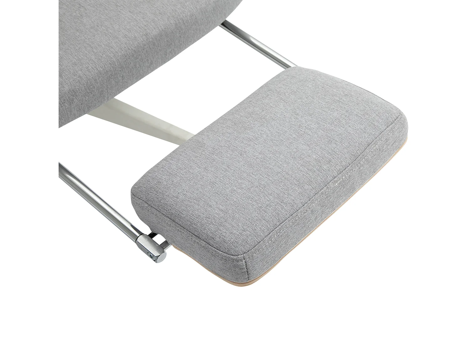 Poltrona da ufficio ergonomica in tessuto grigia