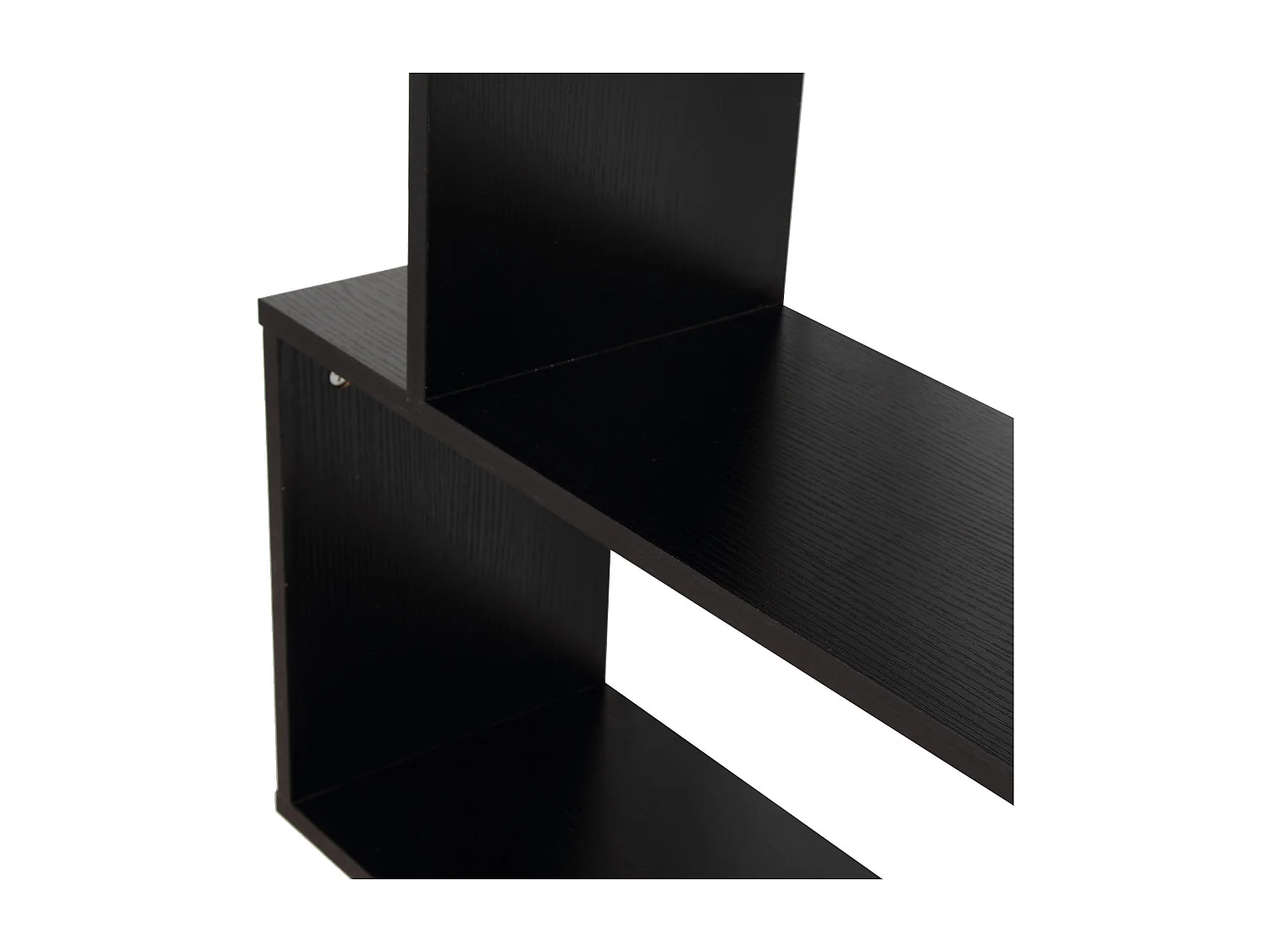 Libreria industriale vintage con 6 mensole in legno e metallo nero