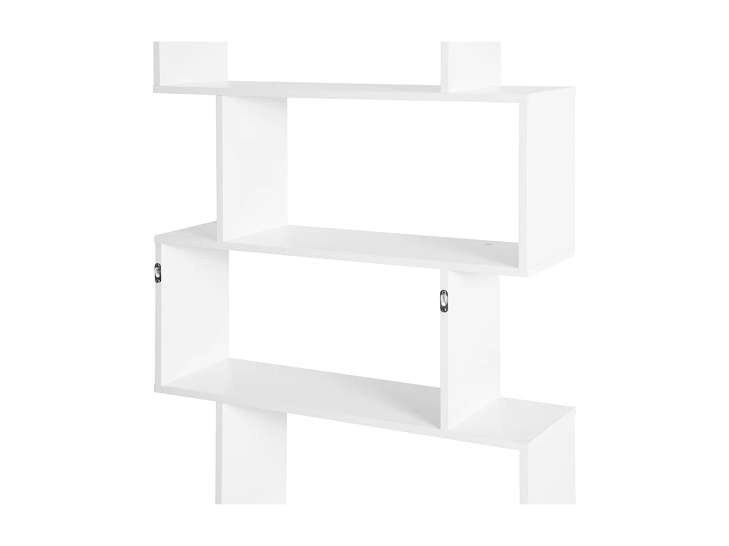 Mobile libreria moderno a 4 ripiani 60x24x148cm bianco e legno