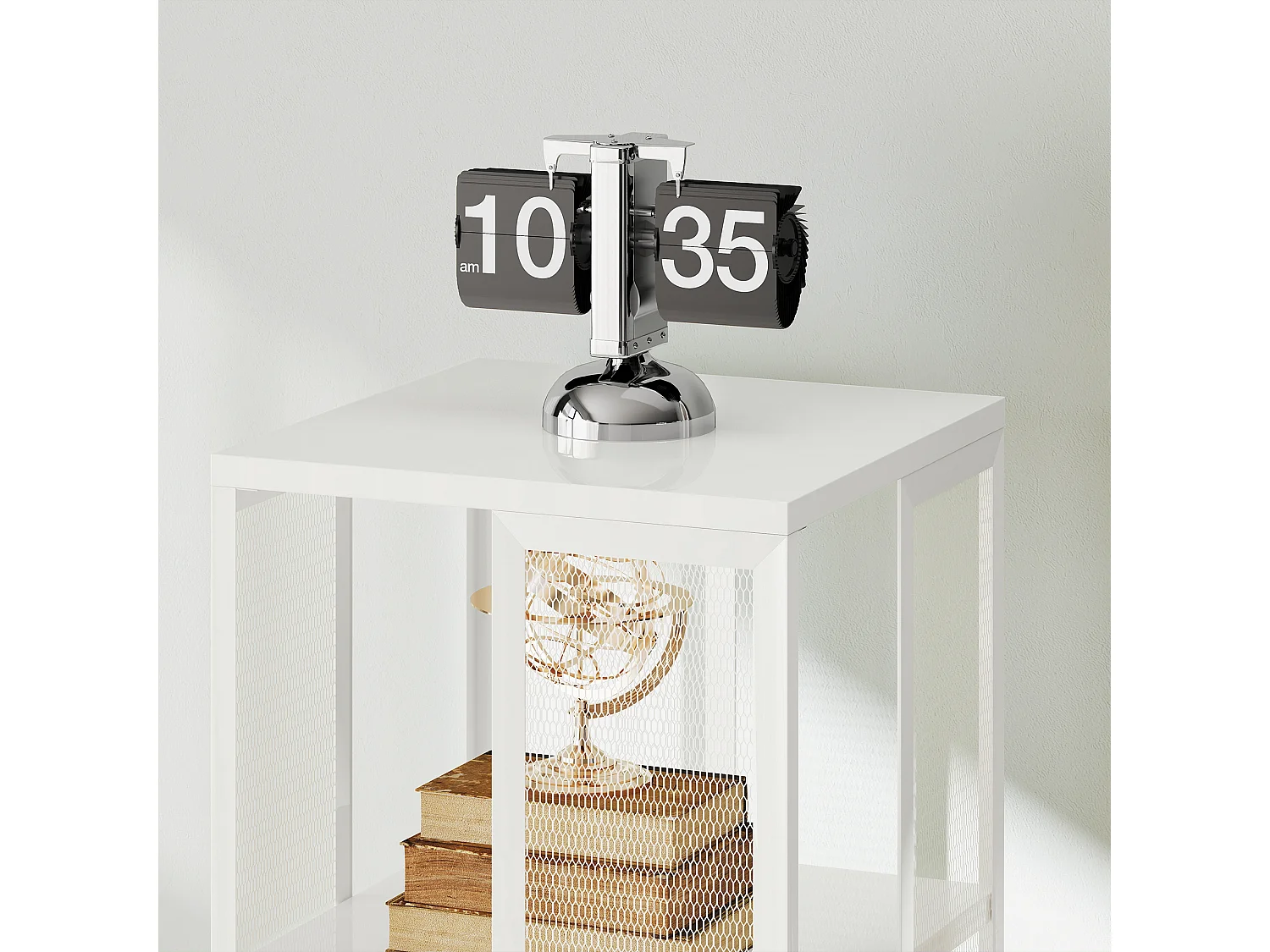 Libreria a cubi moderna con 6 ripiani in truciolato marrone