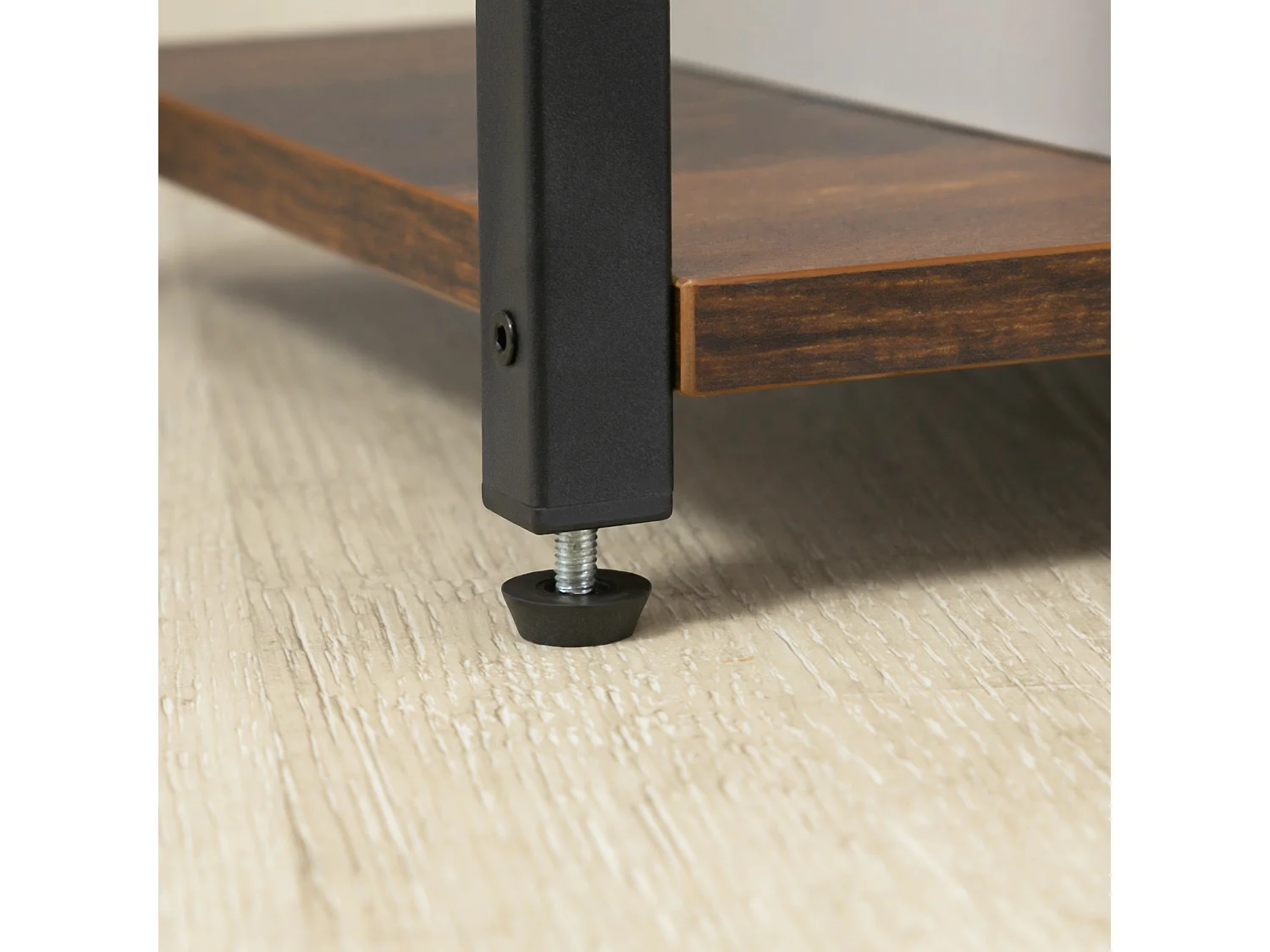 Libreria angolare in legno stile industriale con 5 ripiani