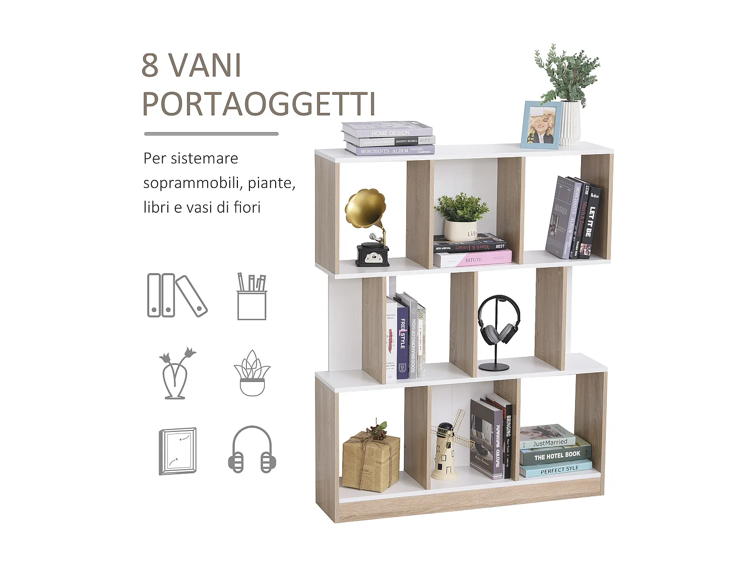 Libreria di design nero