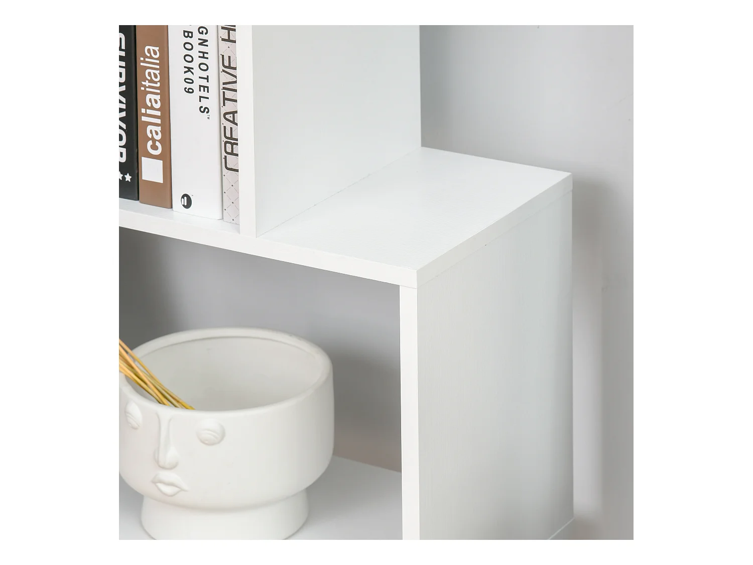 Libreria moderna 6 livelli con 11 scaffali in mdf e truciolato