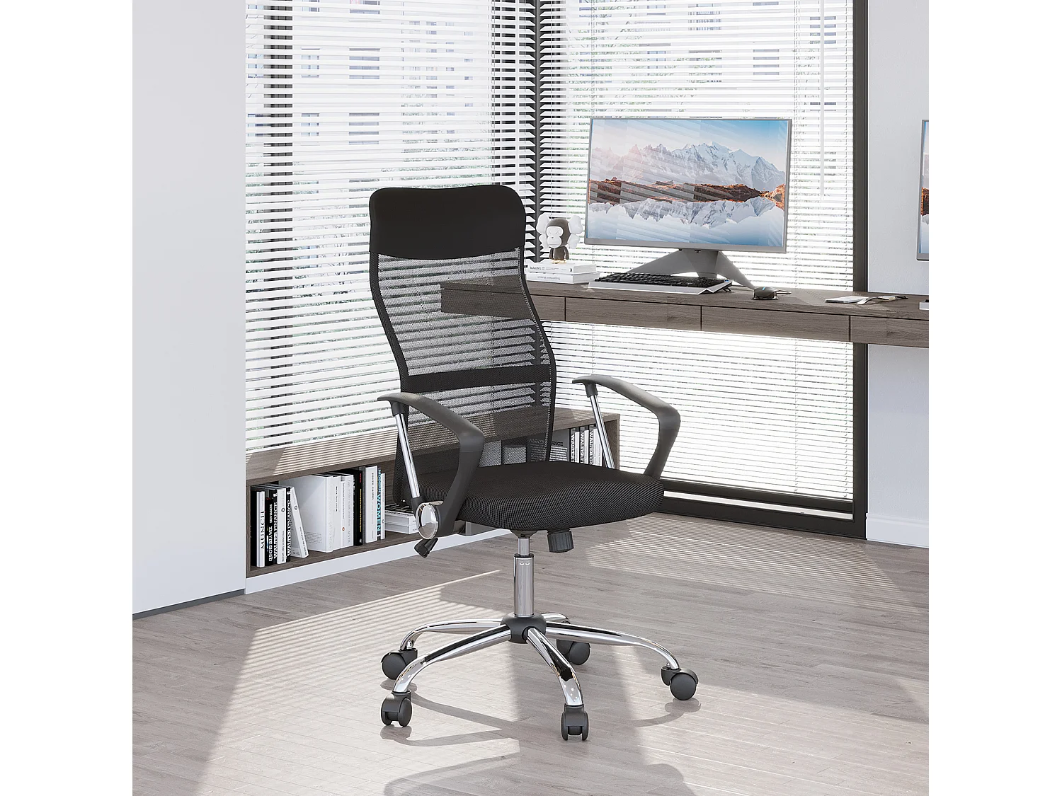 Sedia da ufficio ergonomica girevole con altezza regolabile