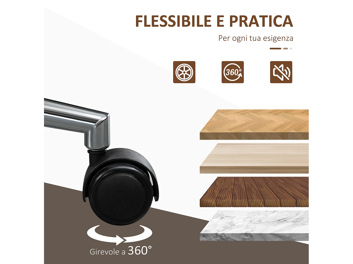 Sedia da ufficio vintage imbottita e regolabile nera e marrone scuro