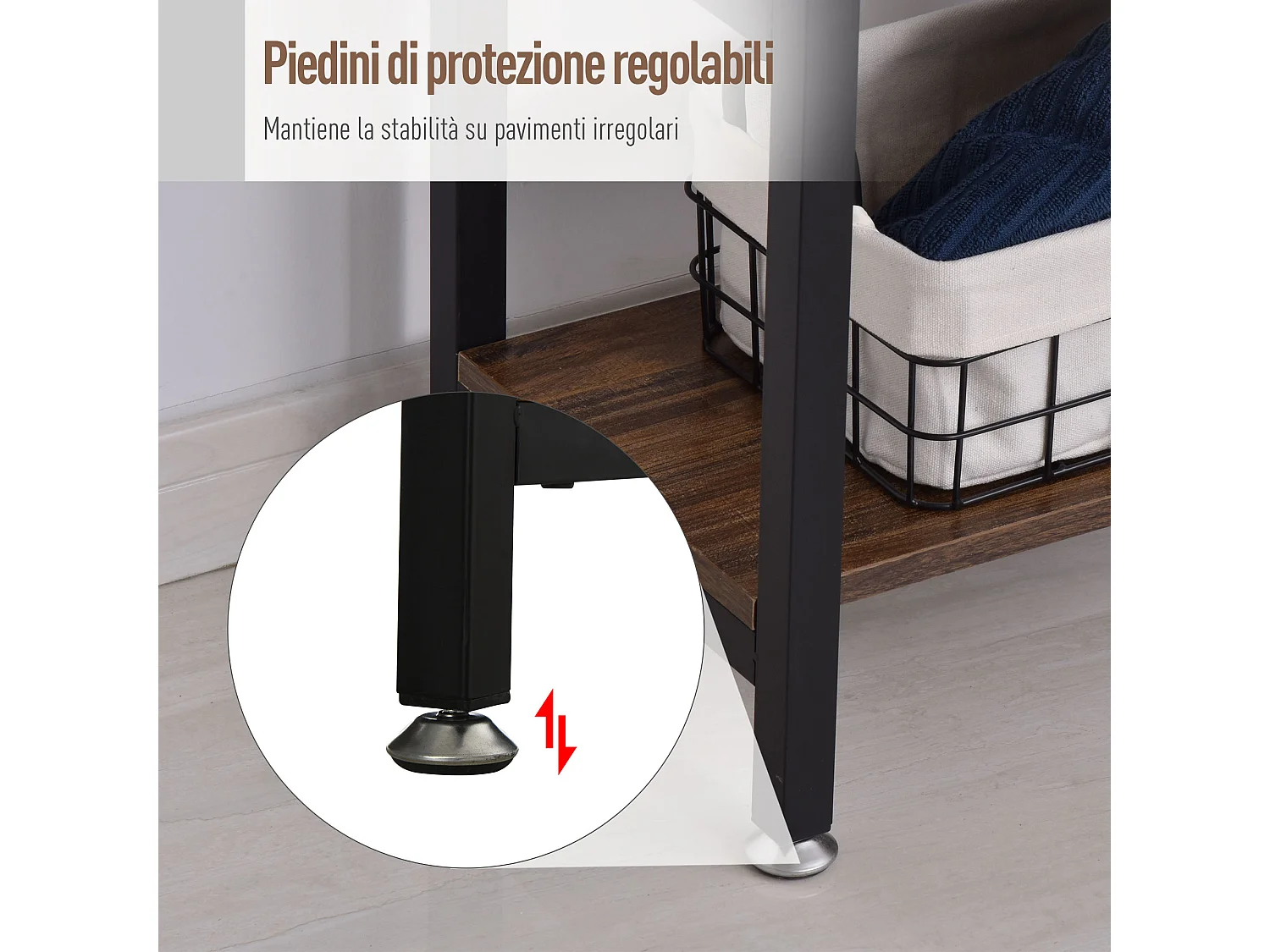 Mobile libreria a 5 ripiani in truciolato bianco e nero 60x24x184.5 cm