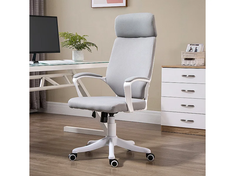 Sedia ergonomica con poggiatesta altezza regolabile e dondolo