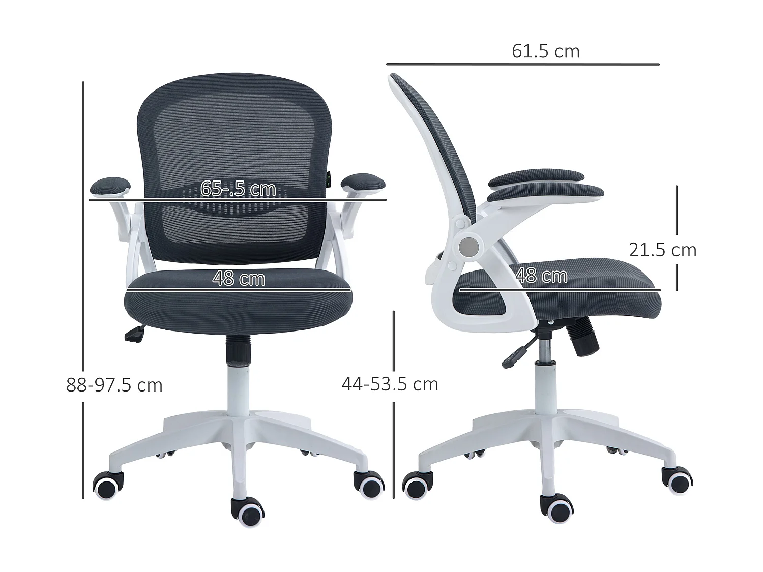 Sedia da ufficio ergonomica con altezza regolabile grigio