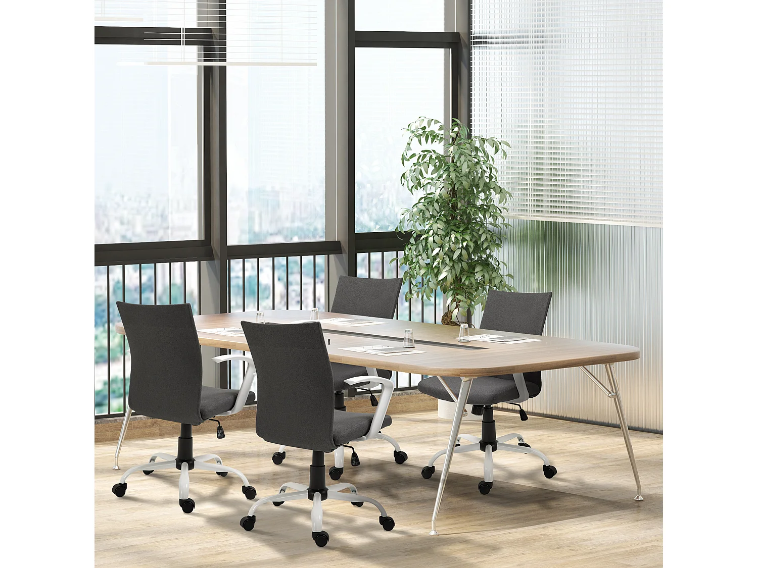 Sedia da ufficio ergonomica e regolabile per scrivania grigio scuro