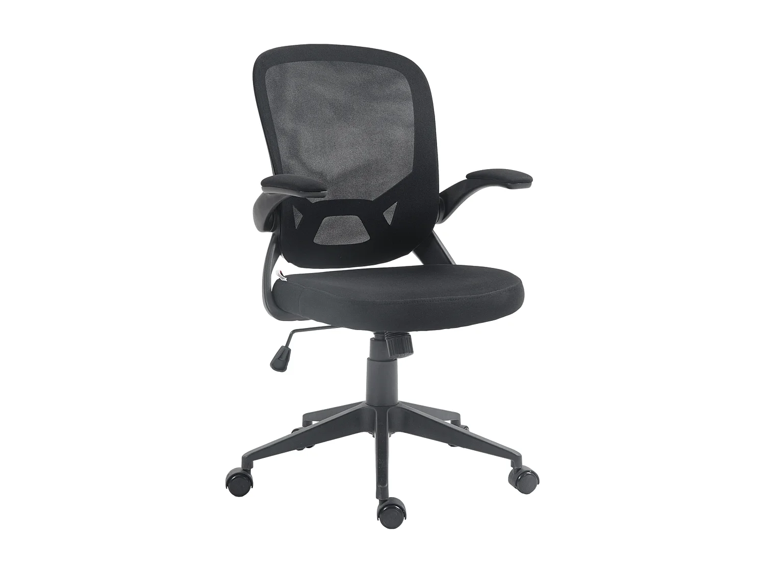 Sedia da ufficio ergonomica girevole e regolabile in tessuto nero