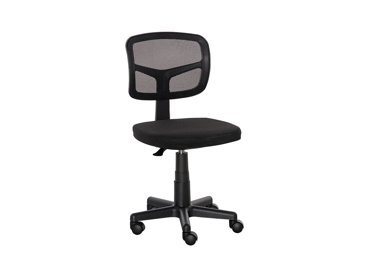 Sedia da ufficio ergonomica senza braccioli regolabile nero