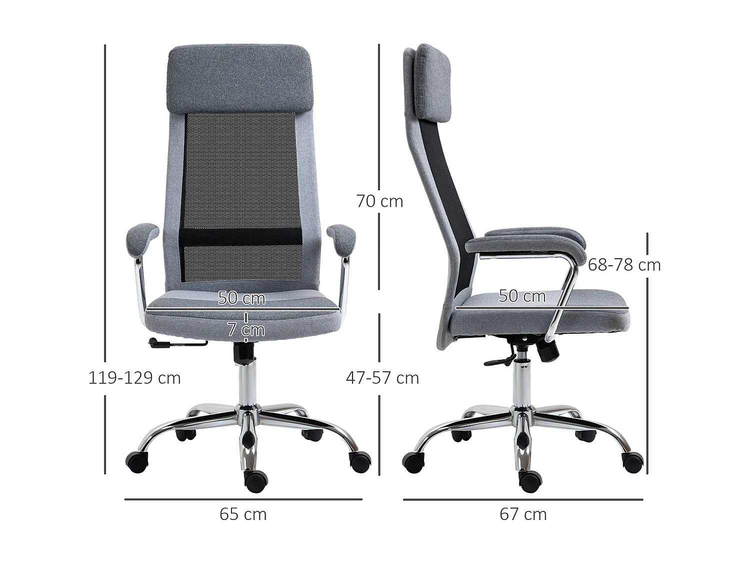 Sedia da ufficio ergonomica girevole con altezza regolabile