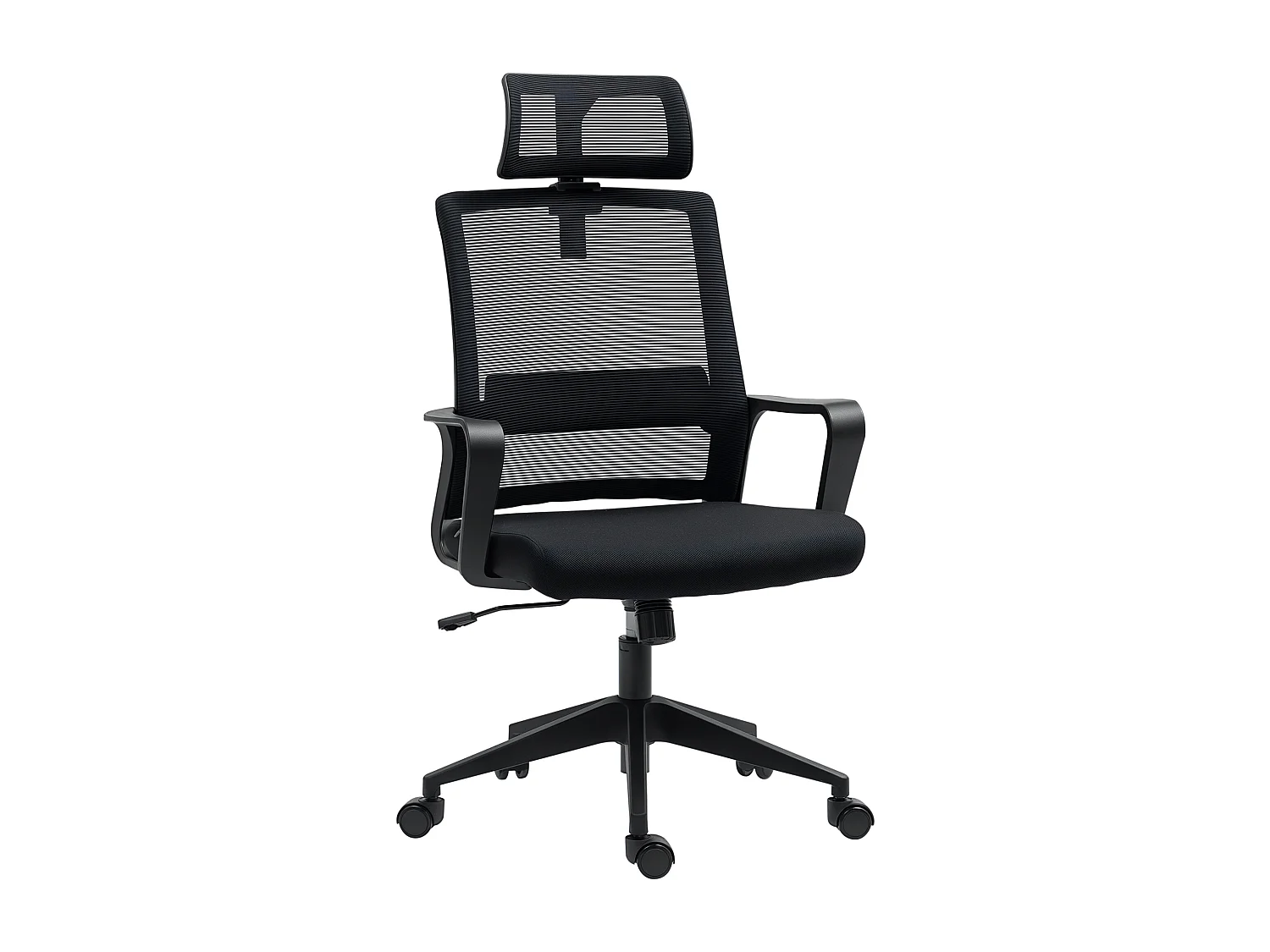 Sedia da ufficio con poggiatesta e altezza regolabili nero