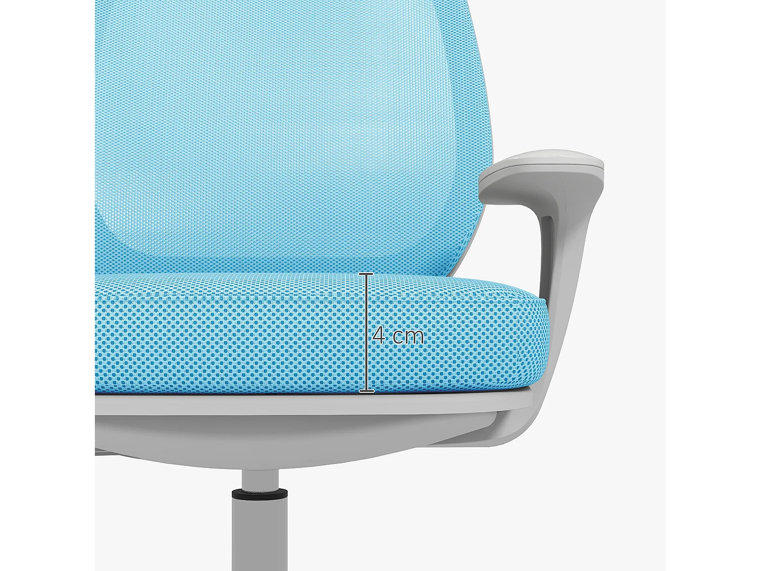 Sedia da ufficio ergonomica ad altezza regolabile azzurra