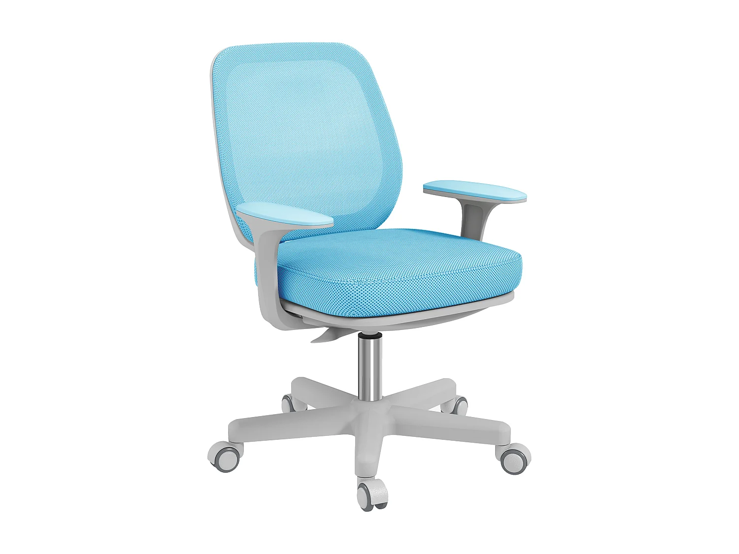 Sedia da ufficio ergonomica ad altezza regolabile azzurra