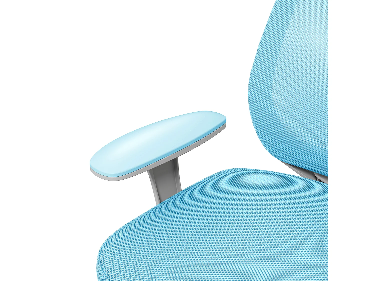 Sedia da ufficio ergonomica ad altezza regolabile azzurra