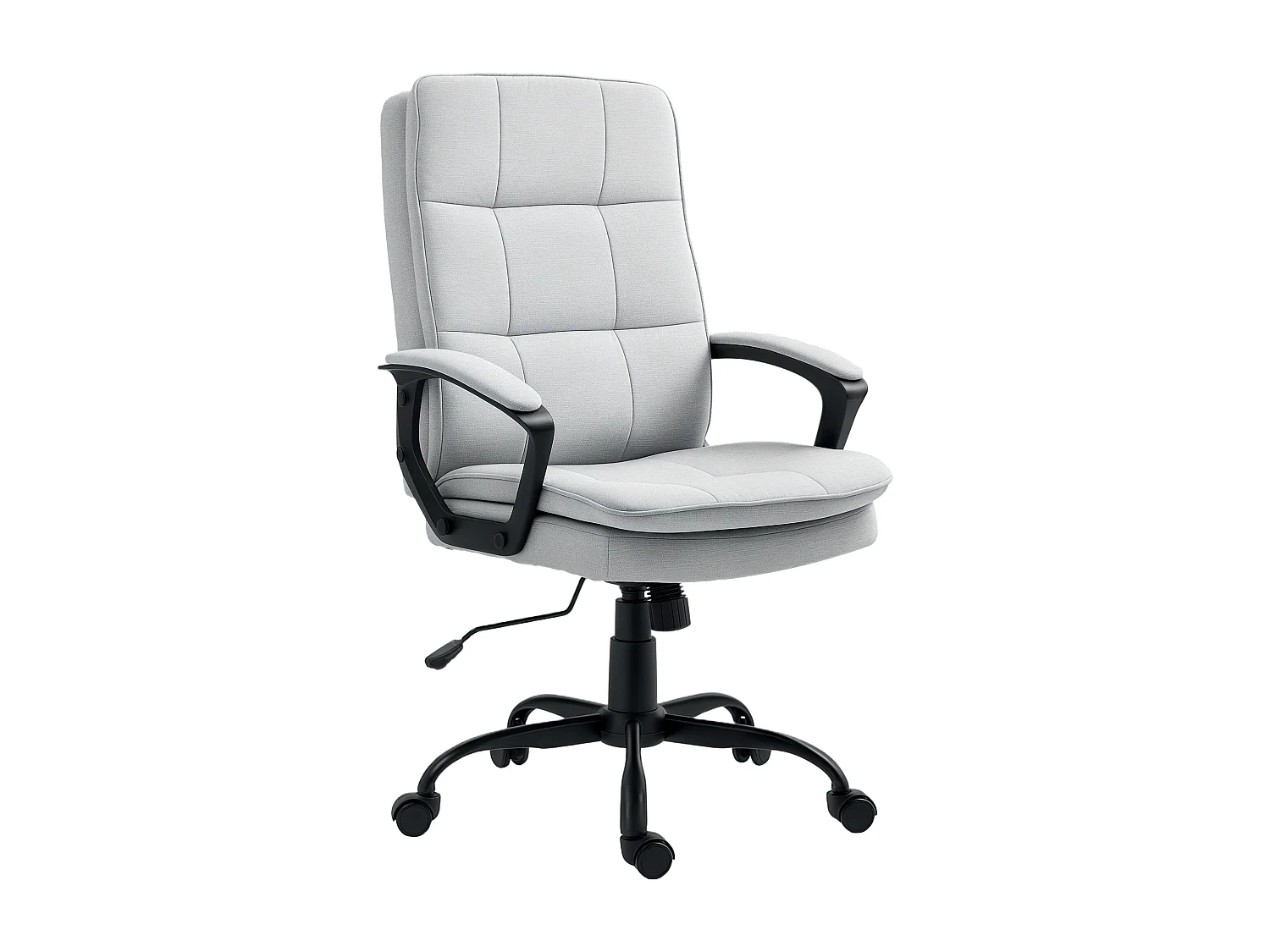 Sedia da ufficio con altezza regolabile e dondolo grigio