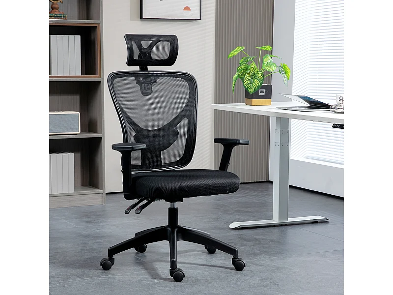 Sedia da ufficio ergonomica con altezza regolabile e supporto lombare