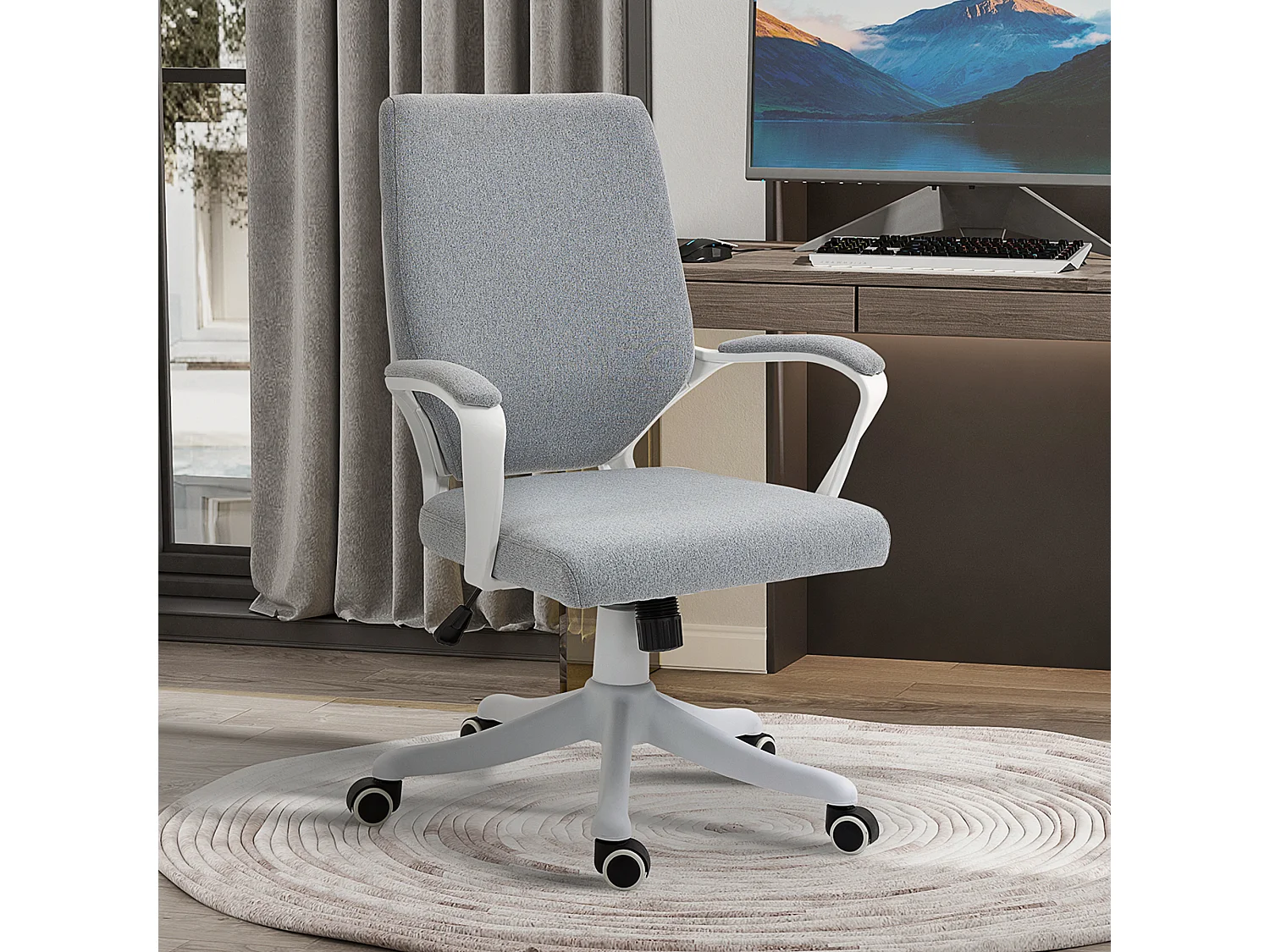 Poltrona da ufficio ergonomica altezza regolabile e girevole