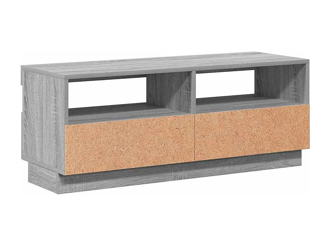TV-meubel met LED-verlichting Sonoma grijs 100x35x40 cm
