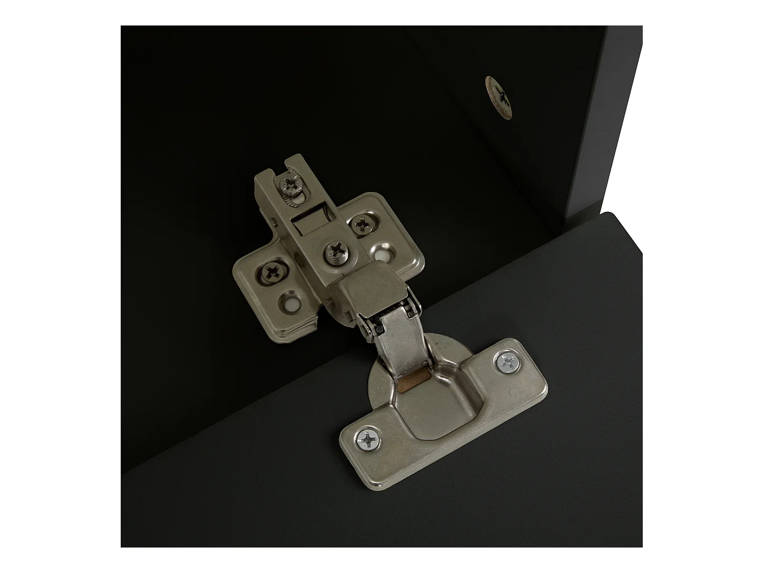 Vestiaire d'entrée avec meuble à chaussures de rangement, crochets dorés et rangement ouvert, noir