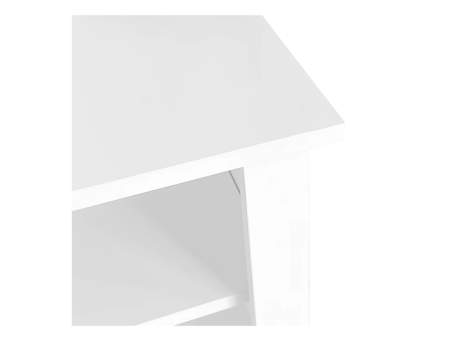 Vestiaire d'entrée avec 3 patères, étagère à chaussures et espace de rangement ouvert - blanc