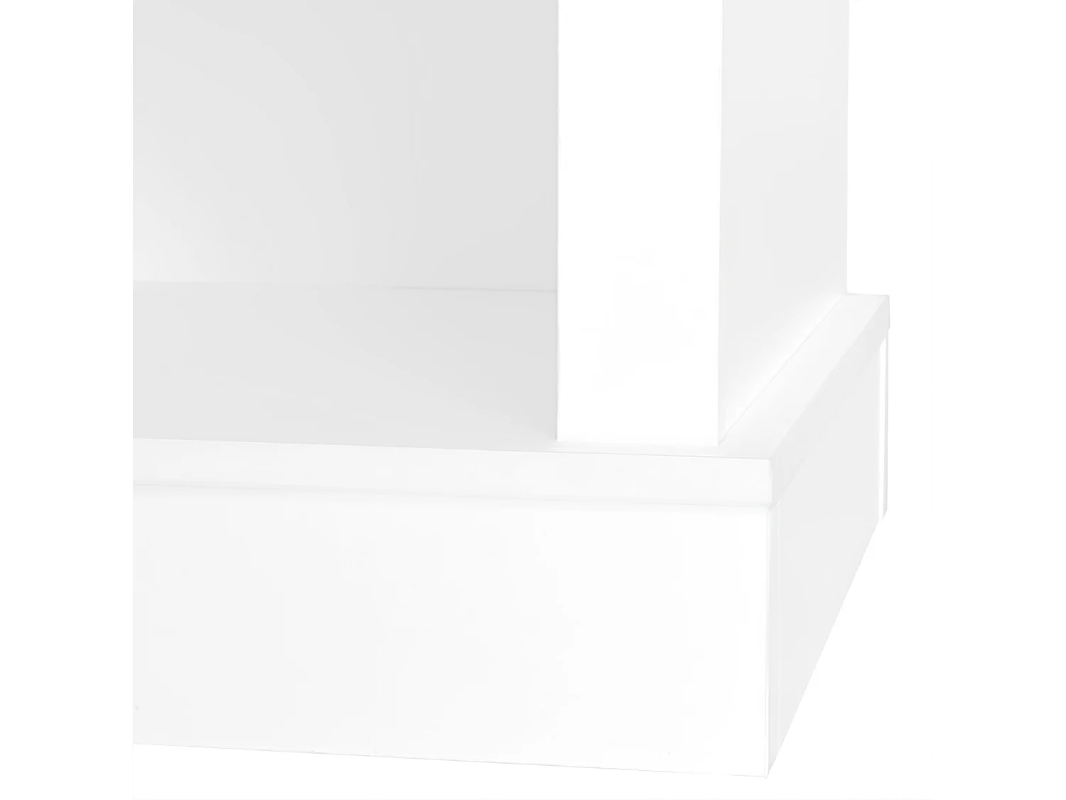 Vestiaire d'entrée avec 3 patères, étagère à chaussures et espace de rangement ouvert - blanc