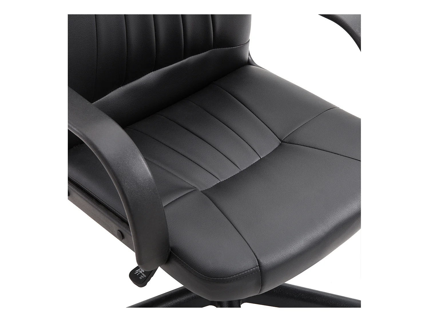 Sedia da ufficio con altezza regolabile in similpelle nero