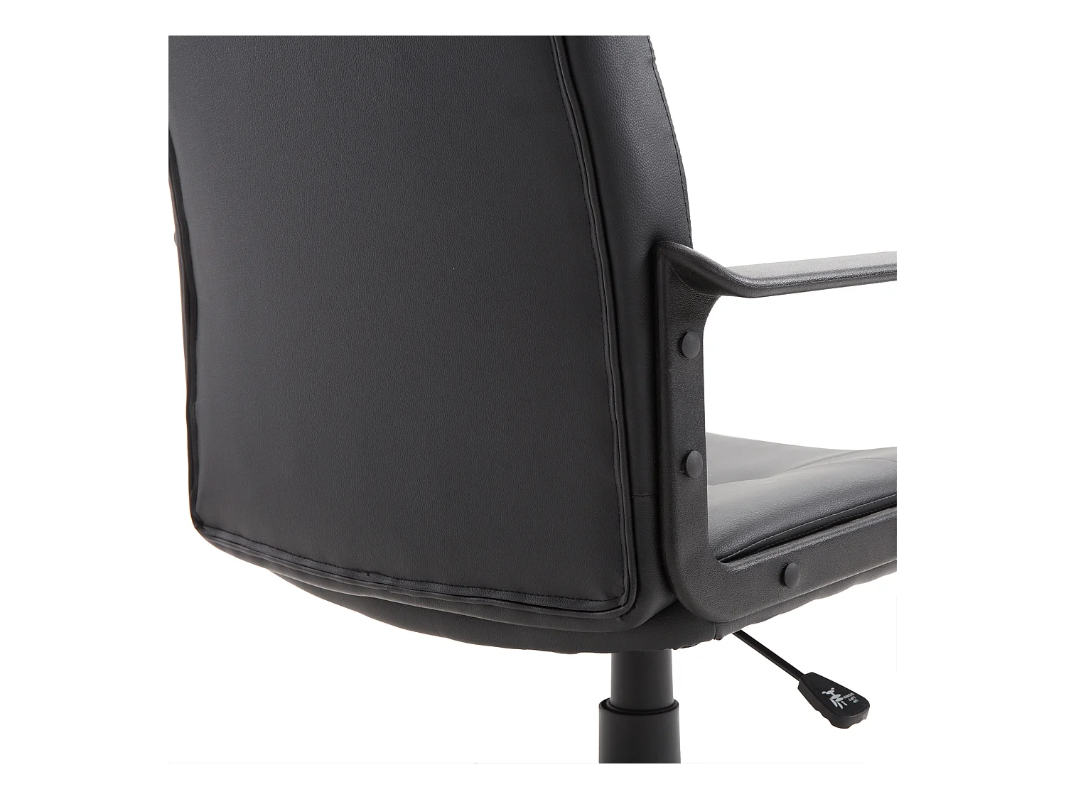 Sedia da ufficio con altezza regolabile in similpelle nero