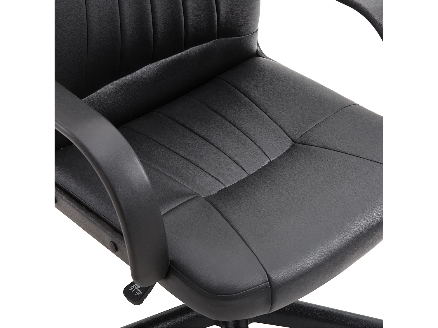 Sedia da ufficio con altezza regolabile in similpelle nero