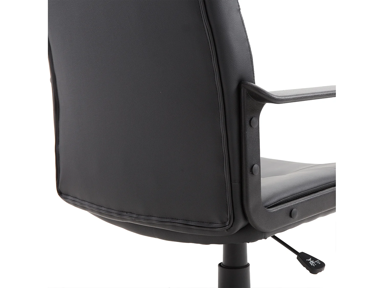 Sedia da ufficio con altezza regolabile in similpelle nero