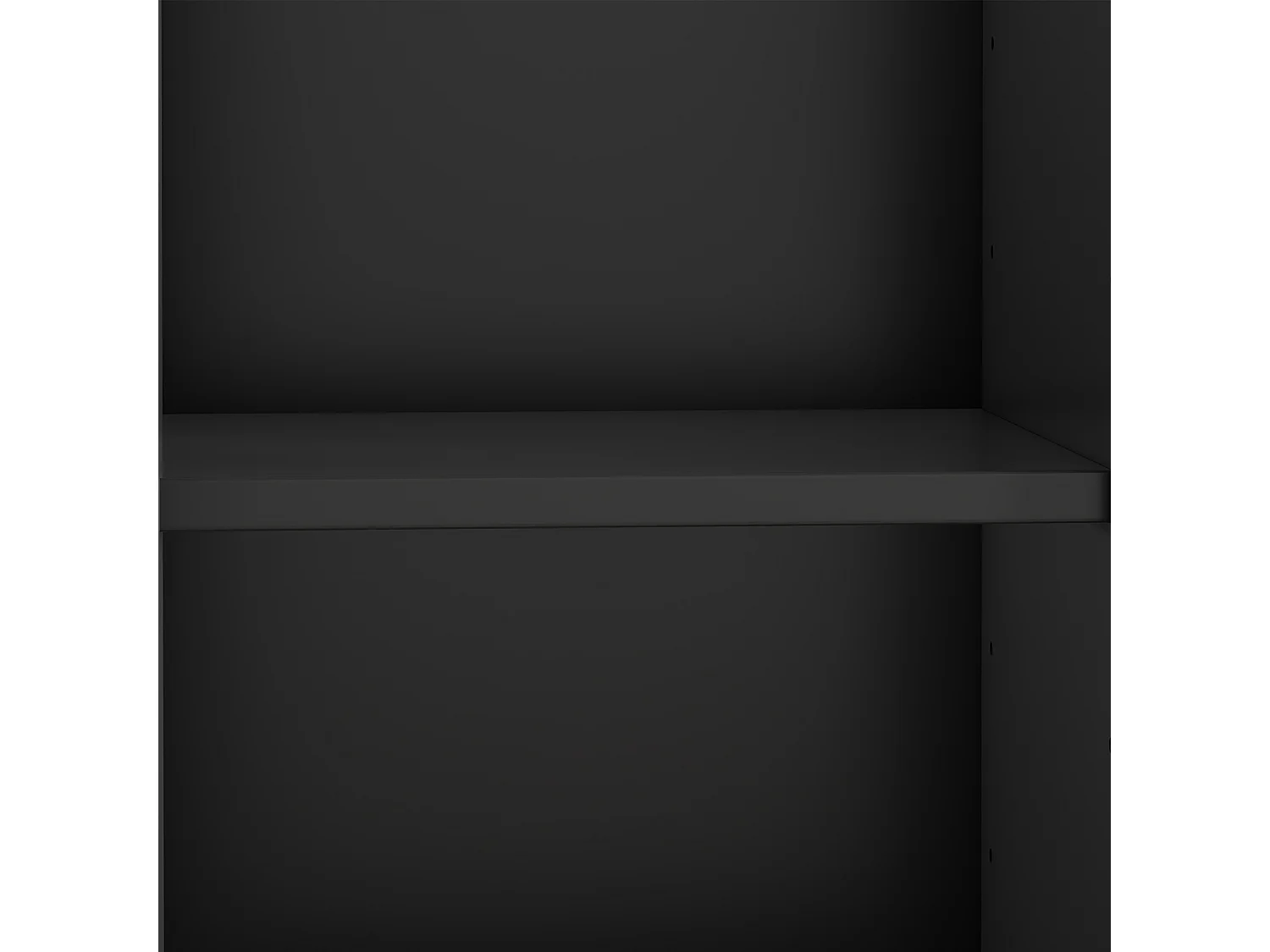 Zwarte schoenenkast met 3 kleppen, 1 lade en 1 deur, moderne stijl - voor hal of woonkamer