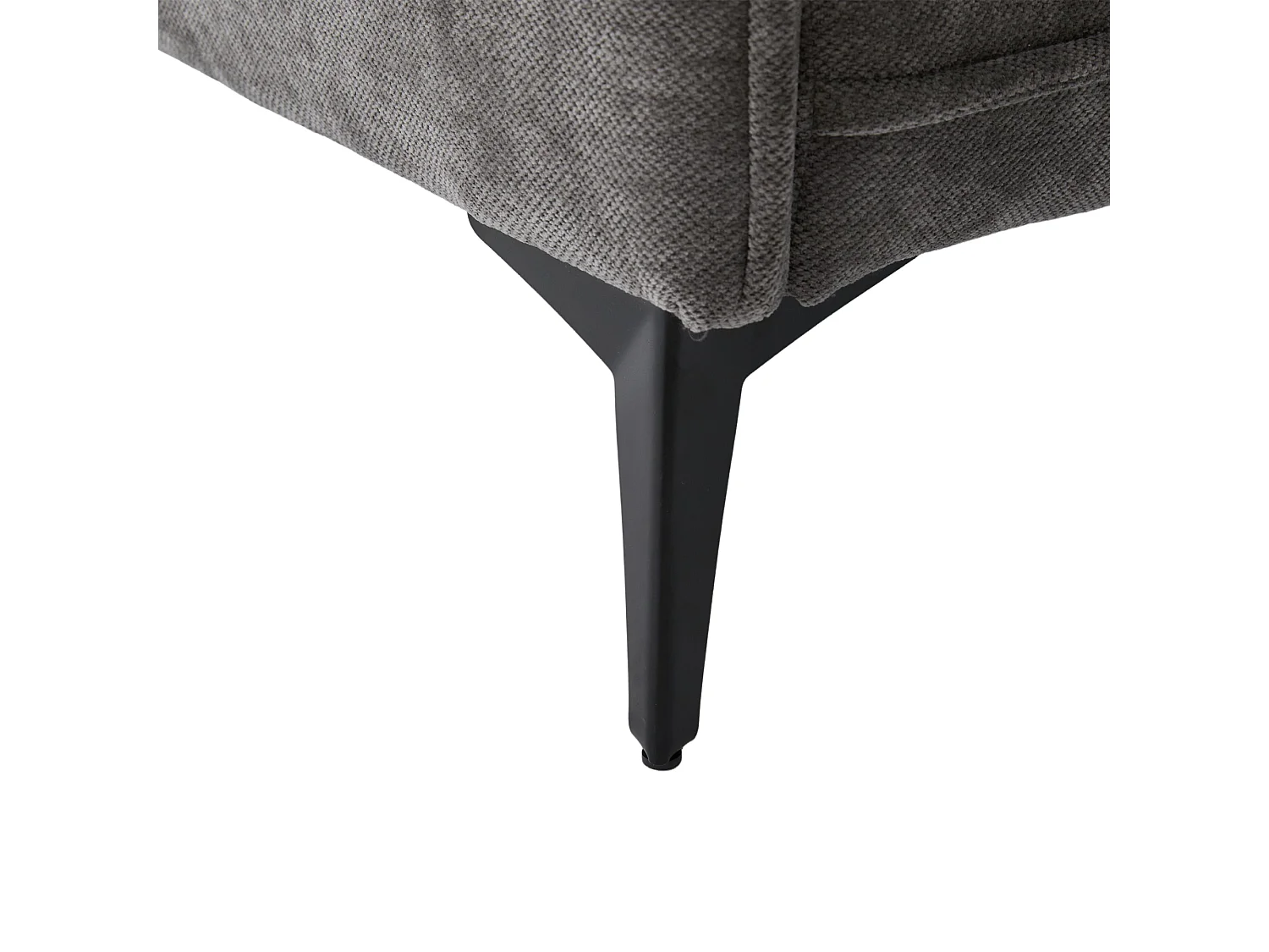 Canapé 2 places avec poches latérales, port de charge et support de téléphone, chenille gris - pour salon et chambre