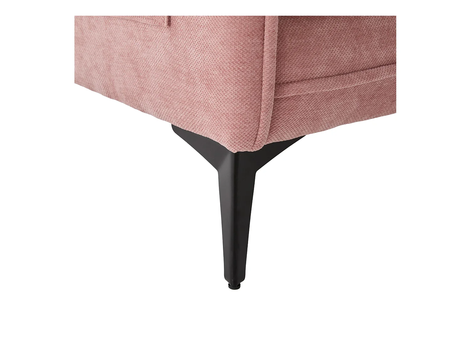 Canapé 2 places avec poches latérales, port de charge et support de téléphone, chenille rose - pour salon et chambre