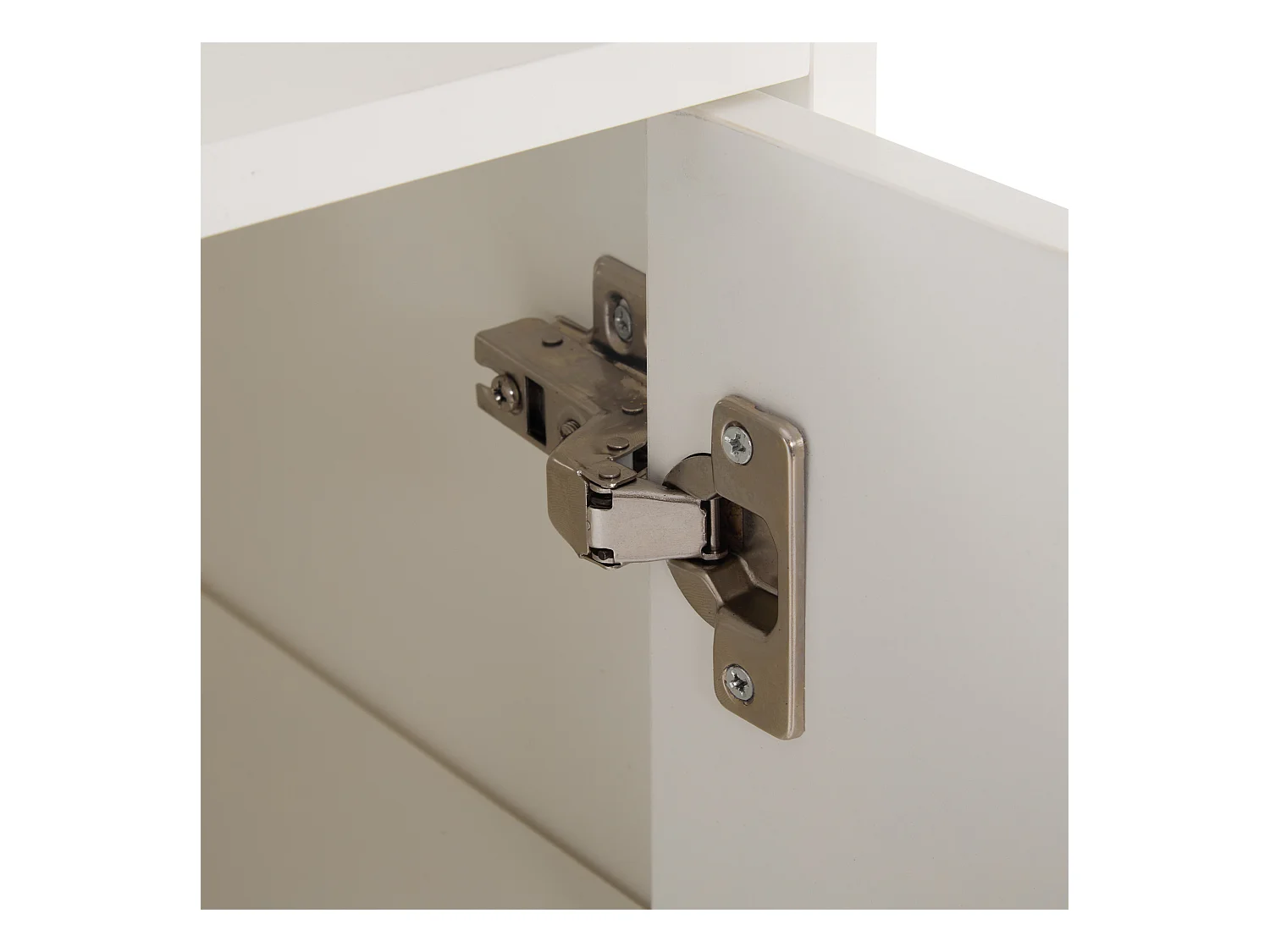 Zapatero de entrada con estantes regulables, 3 puertas y 1 cajón, patas de madera - blanco