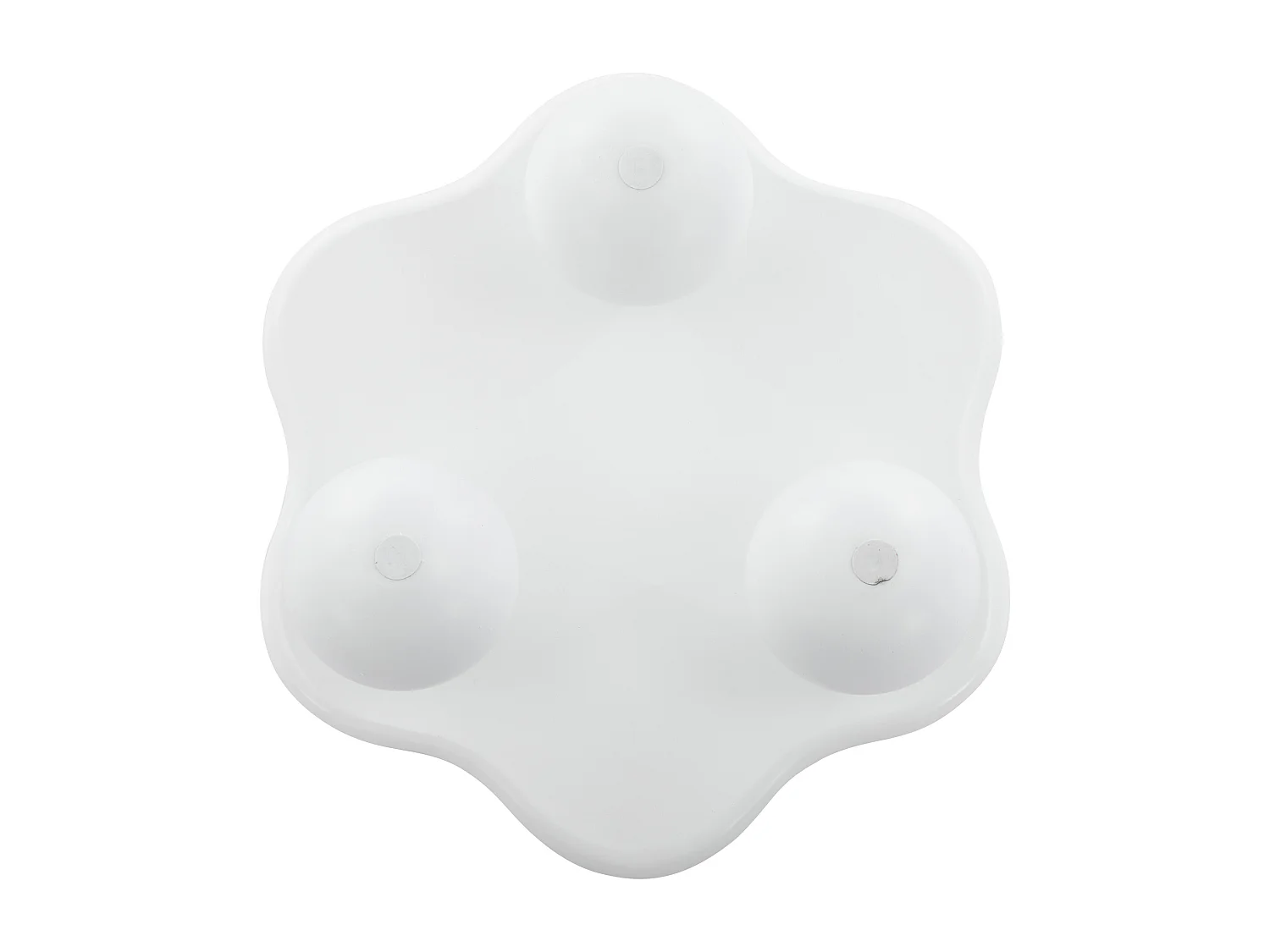 Biały stolik kawowy w kształcie kwiatka, MDF, nogi okrągłe, 80x72x32cm - do salonu lub biura