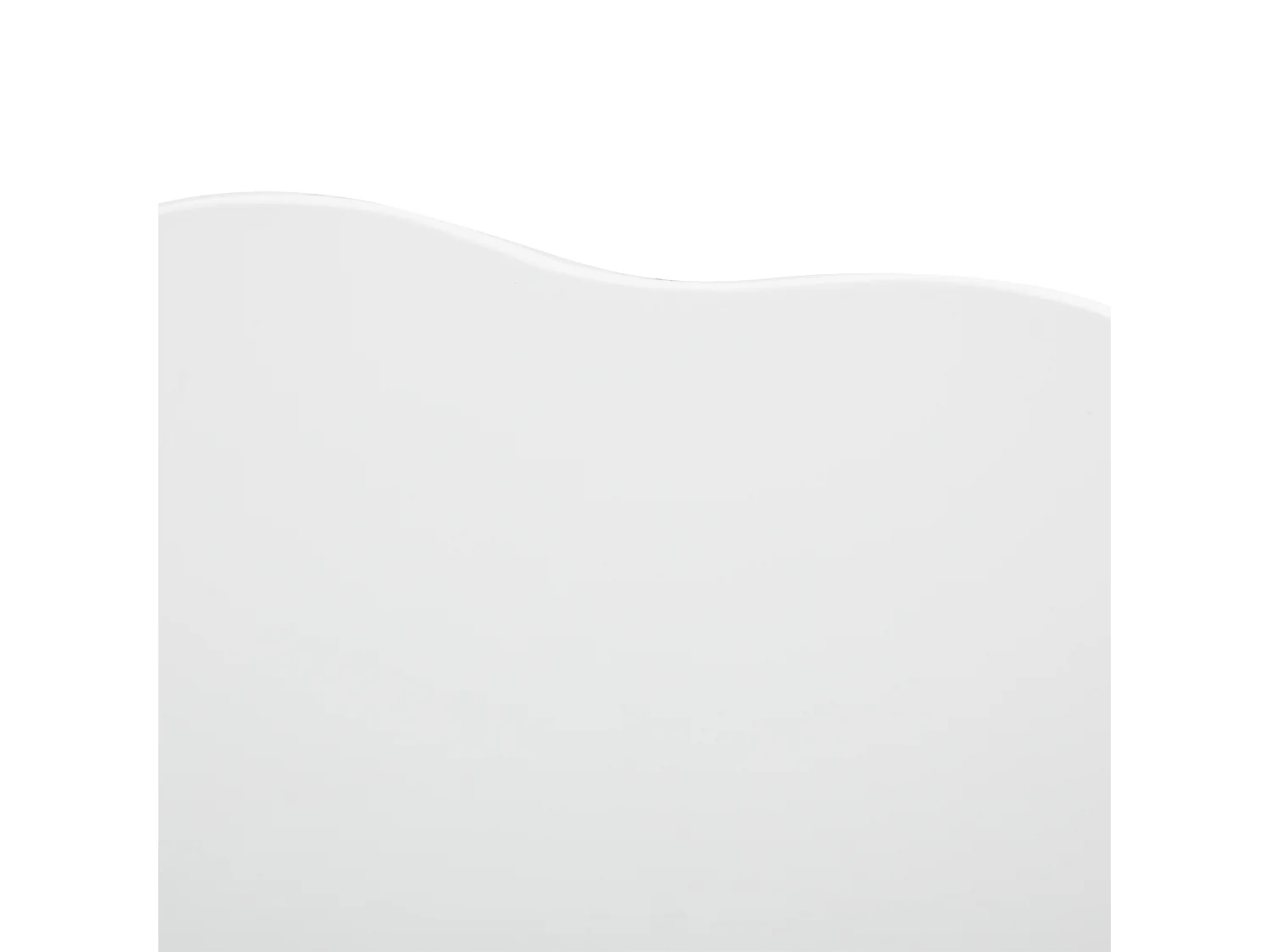 Biały stolik kawowy w kształcie kwiatka, MDF, nogi okrągłe, 80x72x32cm - do salonu lub biura