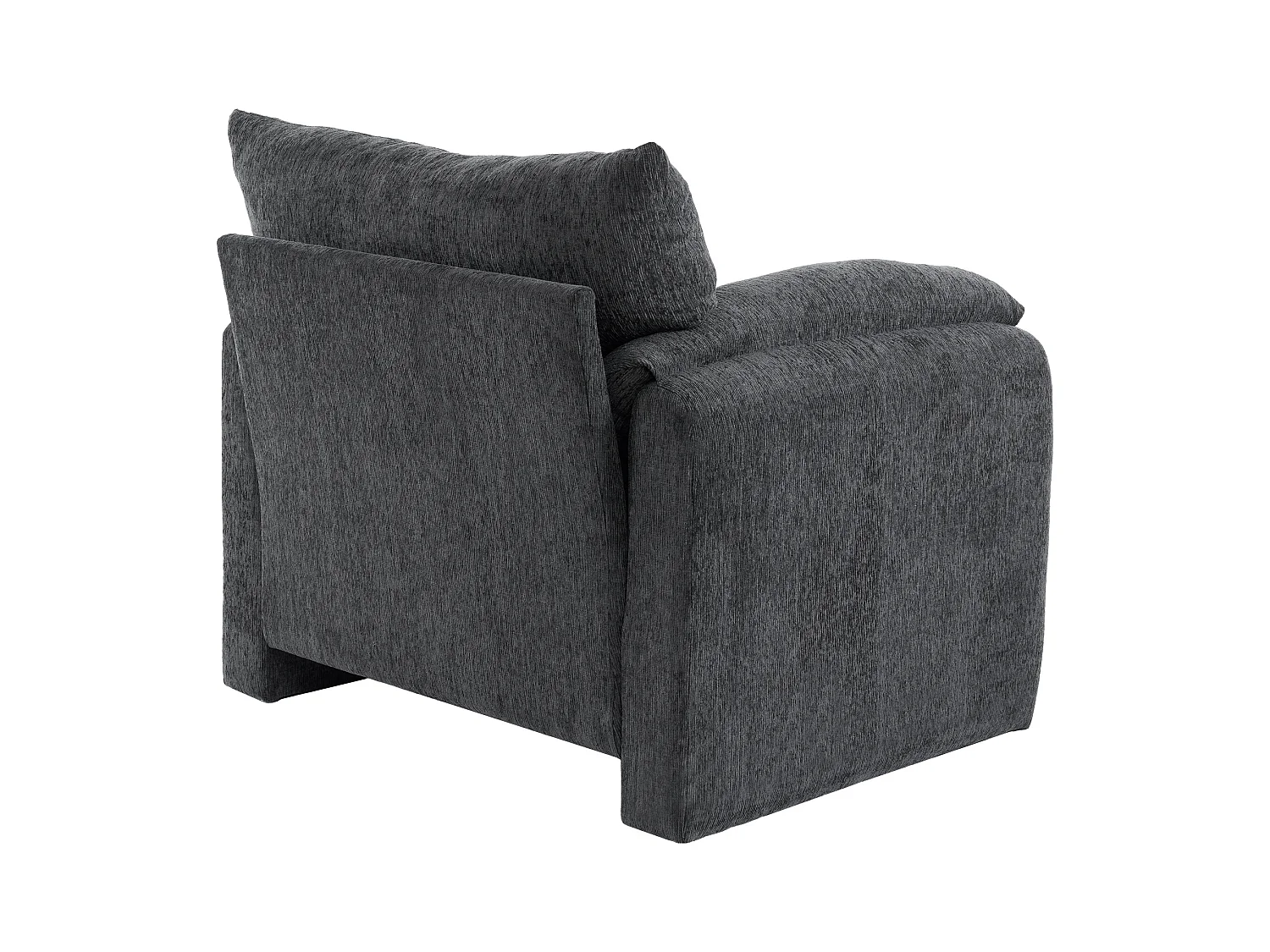 1-Sitzer-Sofa mit weichen Armlehnen, grauer Chenille-Stoff – für Wohnzimmer, Schlafzimmer oder Leseecke