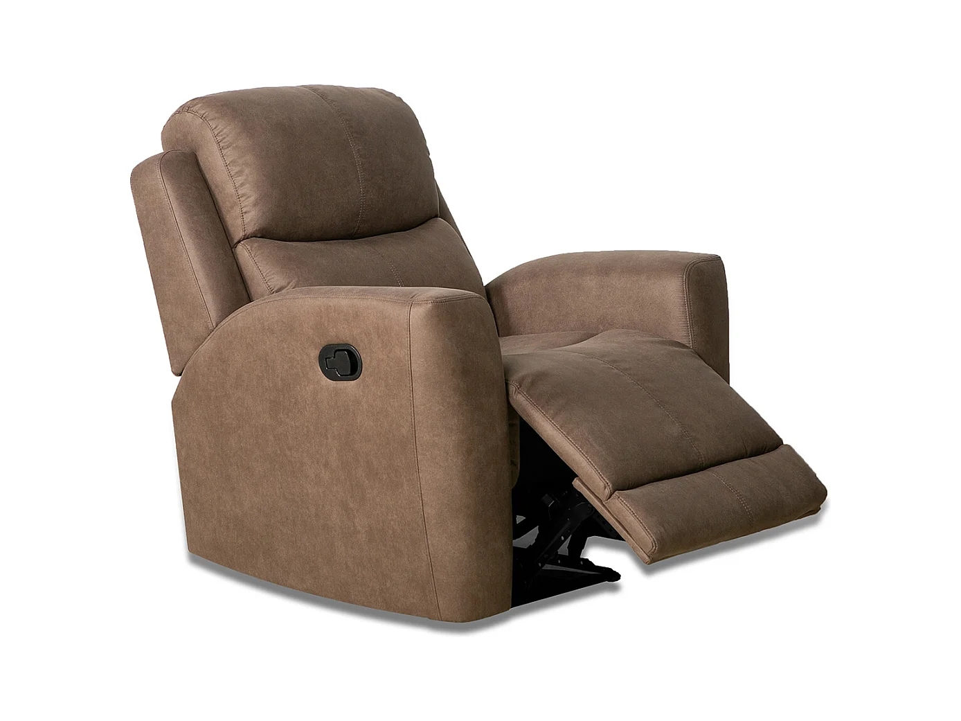 Fauteuil relax 1 place en simili-cuir coloris Marengo - Longueur 96 x profondeur 93 x hauteur 103 cm