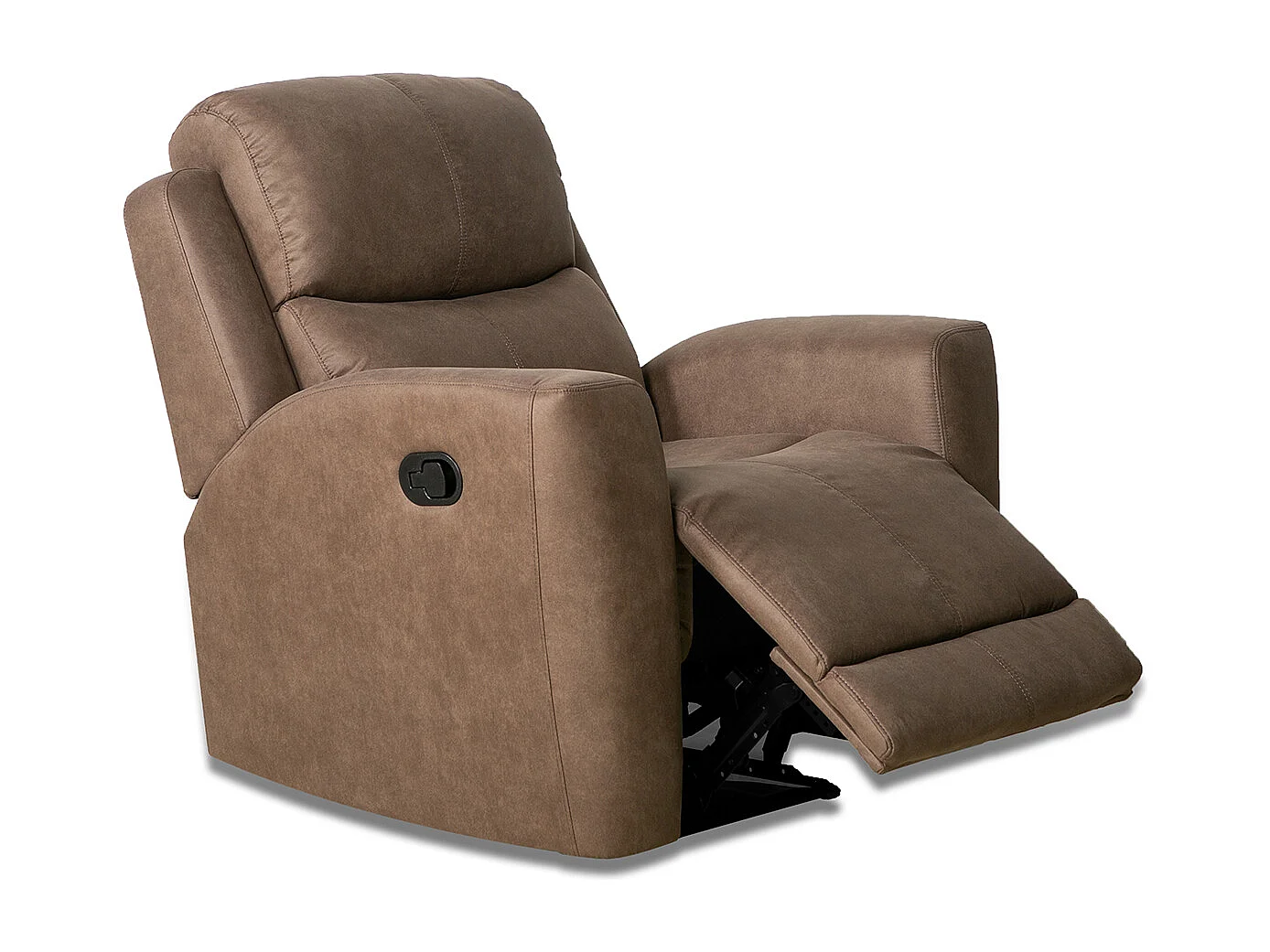 Fauteuil relax 1 place en simili-cuir coloris Marengo - Longueur 96 x profondeur 93 x hauteur 103 cm