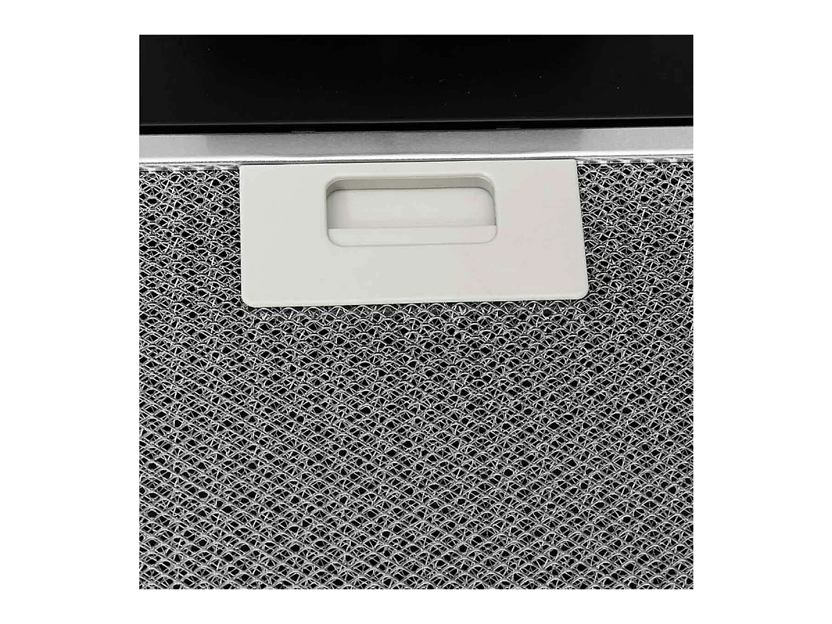 Dunstabzugshaube 90 cm Stahl und Hartglas Schwarz