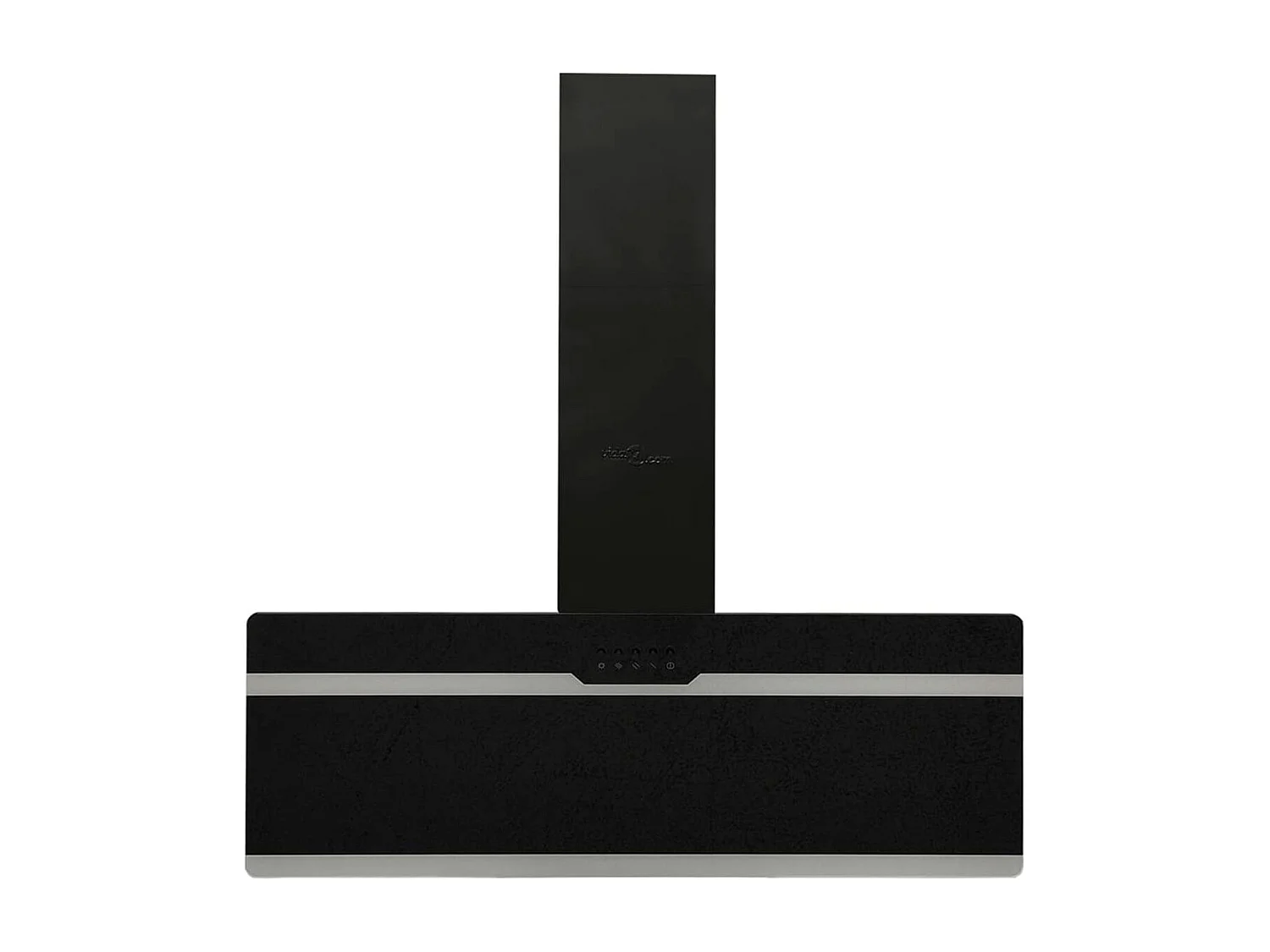 Dunstabzugshaube 90 cm Stahl und Hartglas Schwarz