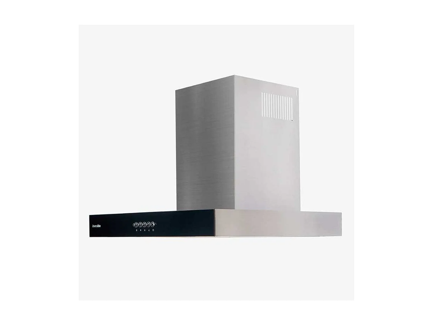 Campana decorativa en T Kenia 4060 150W 550m³/h 66dB 3 velocidades inox/negro 95x60x50 cm